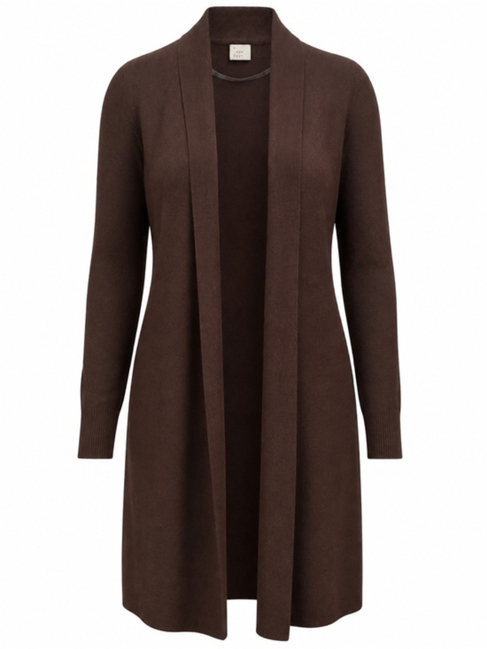 a new day Women's Long Open-Front Cardigan Sweater - Brown